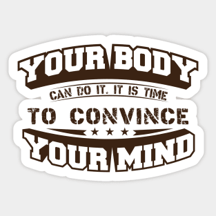 Motivational gym Quote Sticker